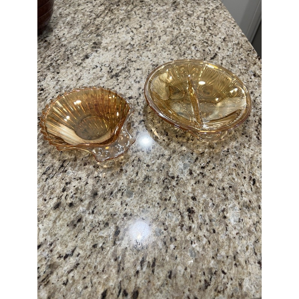vintage iridescent carnival glass